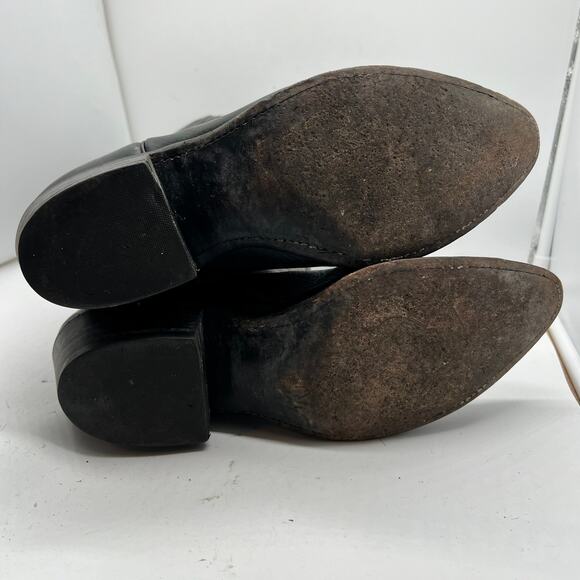 Lucchese Boots Mens 10 Black Leather Cowboy Western ** main image 6